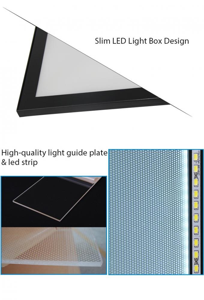잘 고정된 가장자리 Lit LED 포스터 구조 가벼운 상자 27X40 영화 패널 알루미늄